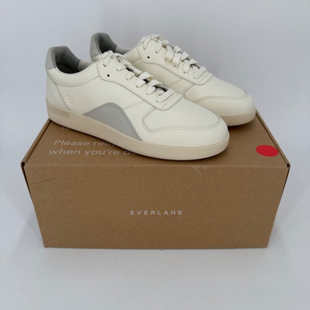 Everlane ReLeather® Court Sneaker size 7.5 Women's Lace-up Shoes Off-White